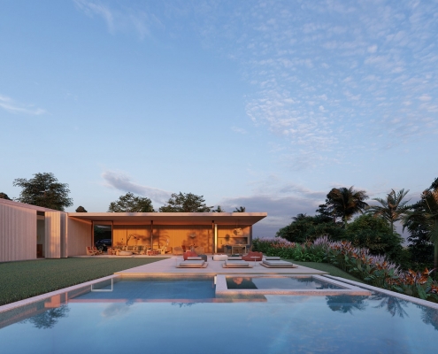 Sabella Arquitetura - Casa Concreto vista piscina