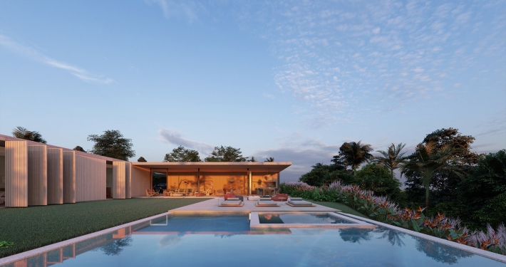 Sabella Arquitetura - Casa Concreto vista piscina