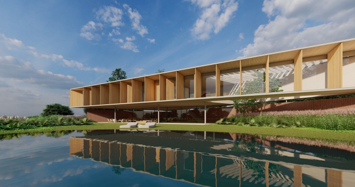 Casa Angular - Sabella Arquitetura - Detalhe piscina
