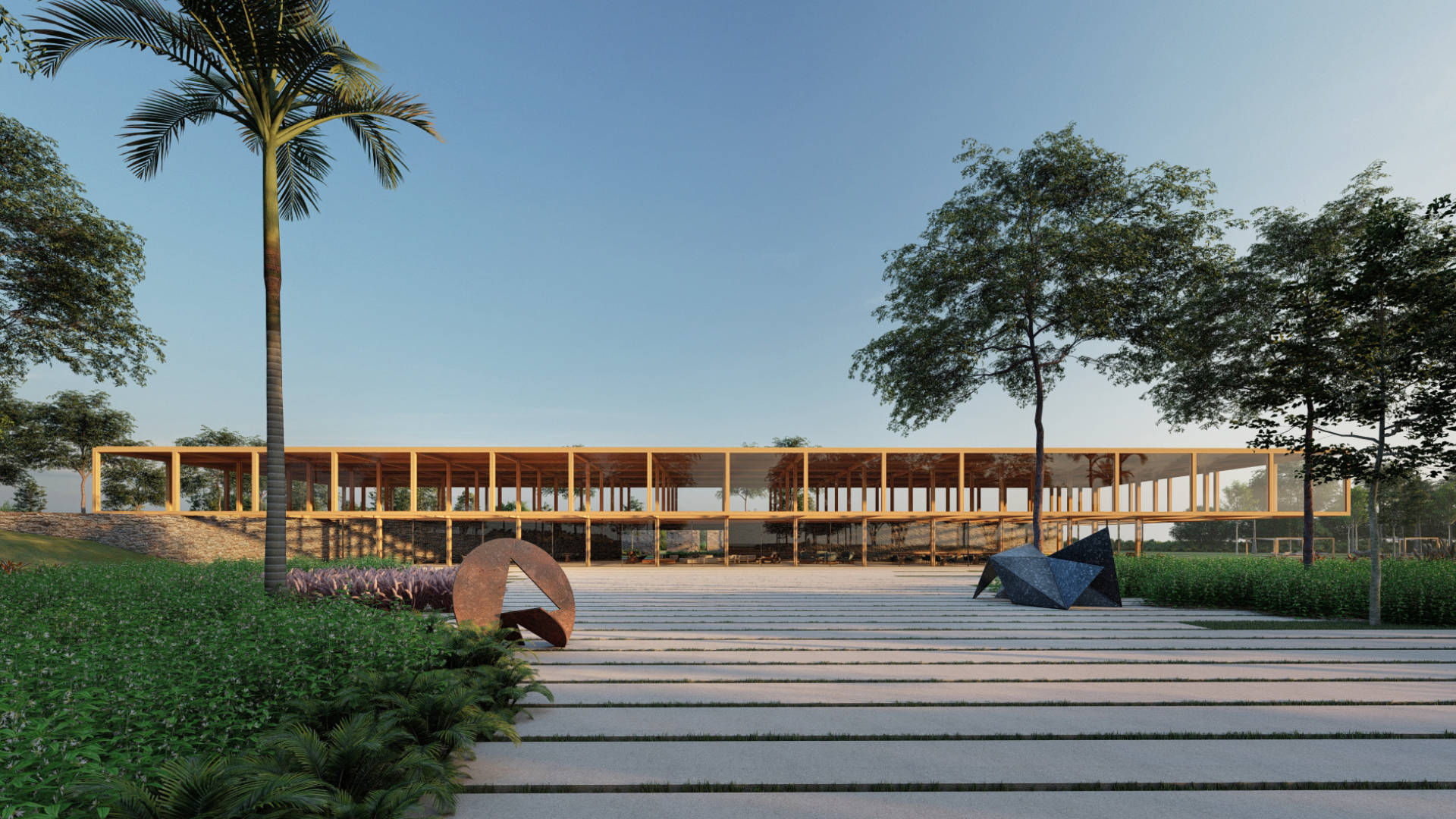 Clube Origami projetado pela Sabella Arquitetura em São Paulo no Clube Heritage.