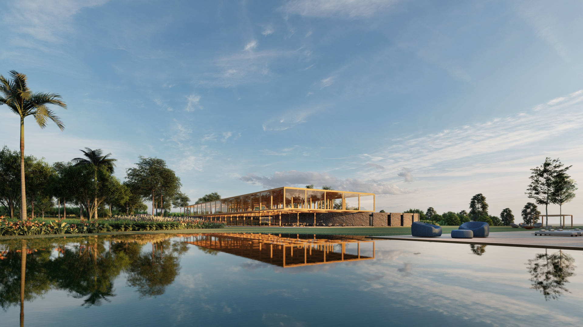 Clube Origami projetado pela Sabella Arquitetura em São Paulo no Clube Heritage.